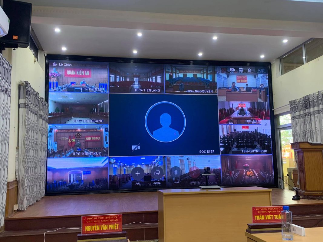 Lắp đặt màn hình led cố định tại UBND quận Lê Chân